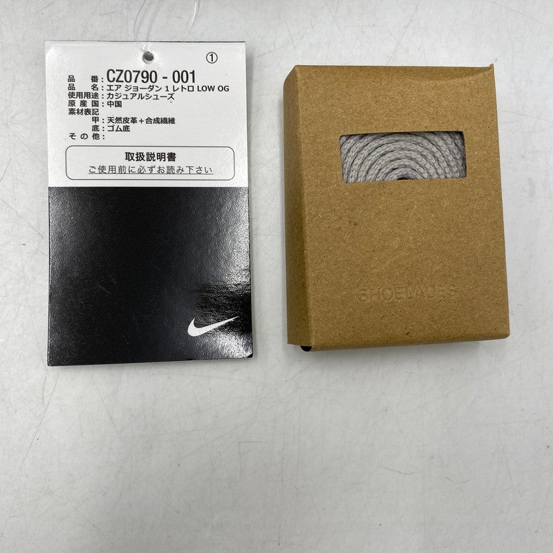 【中古品】【メンズ】 NIKE ナイキ CZ0790-001 AIR JORDAN 1 RETRO LOW OG BLACK CEMENT エア ジョーダン 1 レトロ ロー ブラック セメント スニーカー 靴 160-260713-kh-07-izu サイズ：28.5 カラー：BLACK/MUSLIN-TECH GREY-WHITE 万代Net店