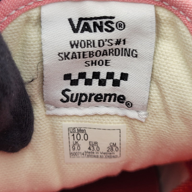 【中古品】【メンズ】 VANS バンズ × SUPREME シュプリーム OLD SKOOL オールドスクール スニーカー シューズ 靴 162-260713-as-01-izu サイズ：28cm カラー：ピンク系 万代Net店