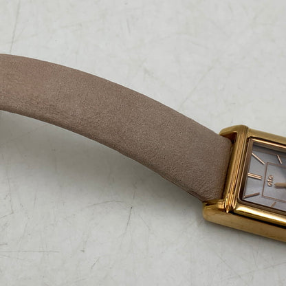 【中古品】【レディース】 ETE エテ SQUARE ANALOG QUARTZ WATCH アナログ クォーツウォッチ 腕時計 197-260718-yn-03-izu カラー：ブラウン系 万代Net店