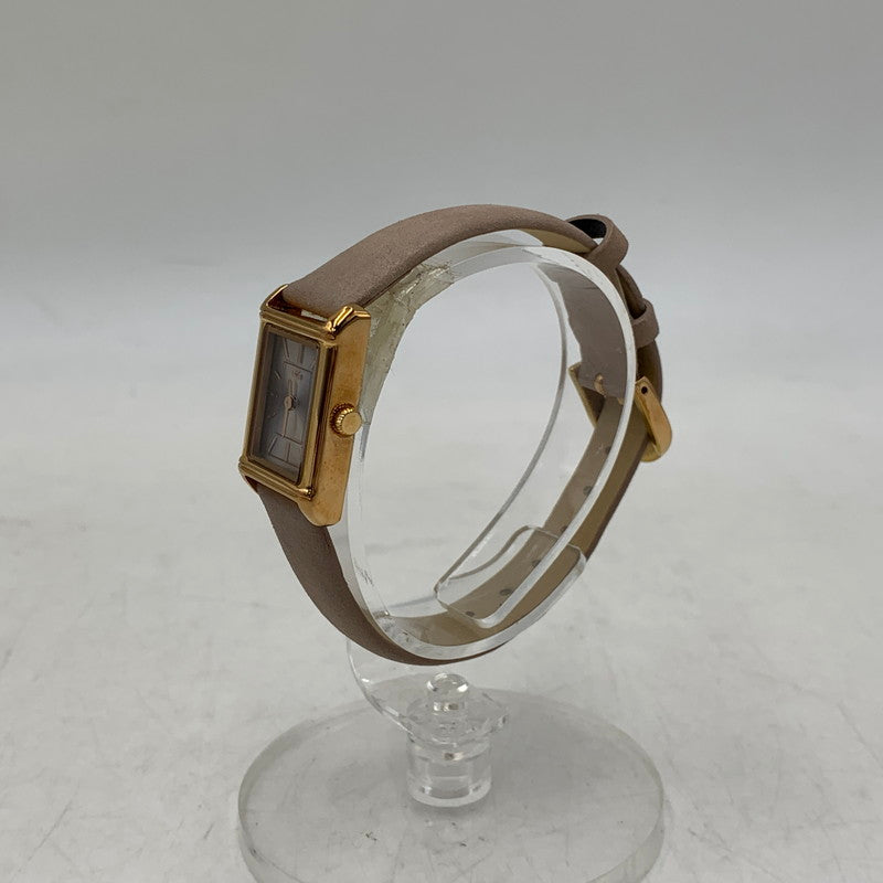 【中古品】【レディース】 ETE エテ SQUARE ANALOG QUARTZ WATCH アナログ クォーツウォッチ 腕時計 197-260718-yn-03-izu カラー：ブラウン系 万代Net店