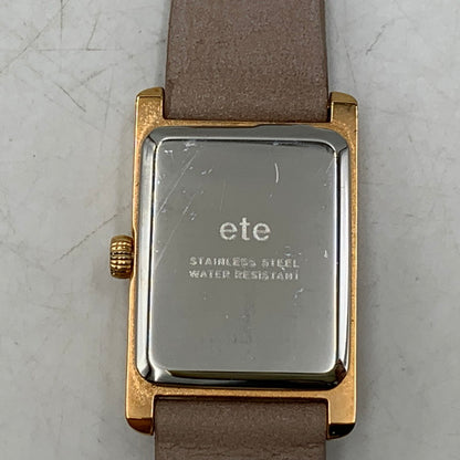 【中古品】【レディース】 ETE エテ SQUARE ANALOG QUARTZ WATCH アナログ クォーツウォッチ 腕時計 197-260718-yn-03-izu カラー：ブラウン系 万代Net店