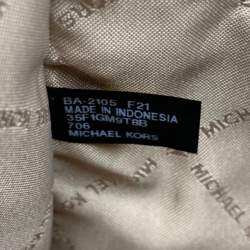 【中古品】【レディース】 MICHAEL KORS マイケルコース 35F1GM9T8B MK SIGNATURE 2WAY SHOPPER TOTE BAG シグネチャー ツーウェイ ショッパー トート バッグ 鞄 188-260718-yn-01-izu カラー：ブラウン 万代Net店