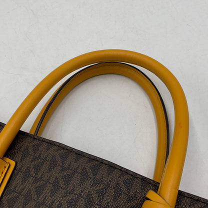 【中古品】【レディース】 MICHAEL KORS マイケルコース 35F1GM9T8B MK SIGNATURE 2WAY SHOPPER TOTE BAG シグネチャー ツーウェイ ショッパー トート バッグ 鞄 188-260718-yn-01-izu カラー：ブラウン 万代Net店