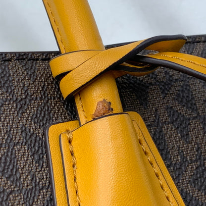 【中古品】【レディース】 MICHAEL KORS マイケルコース 35F1GM9T8B MK SIGNATURE 2WAY SHOPPER TOTE BAG シグネチャー ツーウェイ ショッパー トート バッグ 鞄 188-260718-yn-01-izu カラー：ブラウン 万代Net店