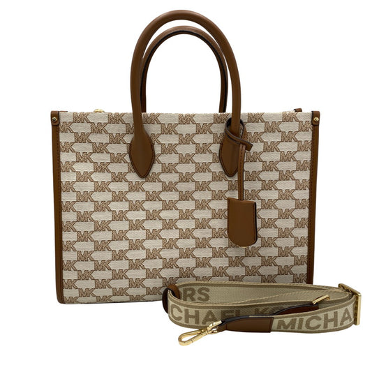 【中古美品】【レディース】 MICHAEL KORS マイケルコース 35S2G7ZT6J SIGNATURE 2WAY HAND BAG シグネチャー ハンド バッグ カバン 188-260713-kh-01-izu カラー：ベージュ×ブラウン 万代Net店