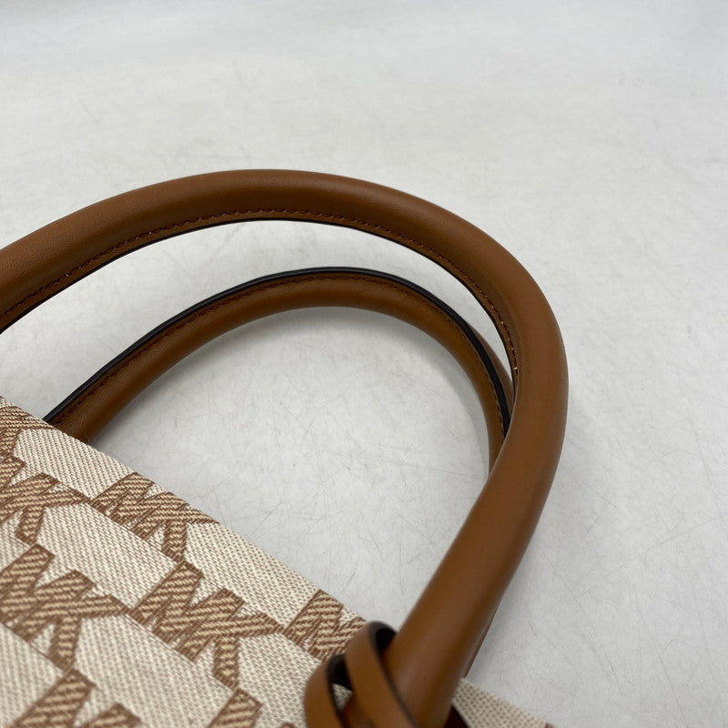 【中古美品】【レディース】 MICHAEL KORS マイケルコース 35S2G7ZT6J SIGNATURE 2WAY HAND BAG シグネチャー ハンド バッグ カバン 188-260713-kh-01-izu カラー：ベージュ×ブラウン 万代Net店