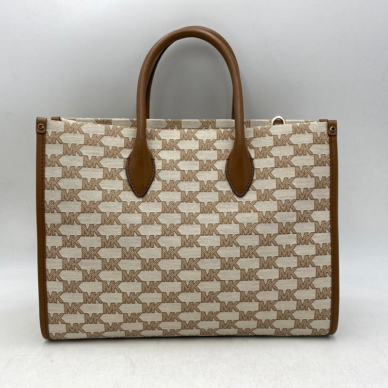 【中古美品】【レディース】 MICHAEL KORS マイケルコース 35S2G7ZT6J SIGNATURE 2WAY HAND BAG シグネチャー ハンド バッグ カバン 188-260713-kh-01-izu カラー：ベージュ×ブラウン 万代Net店