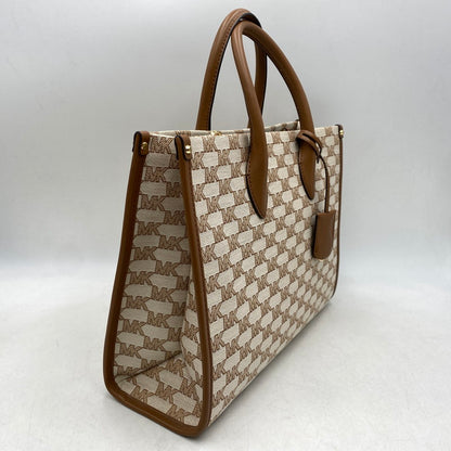 【中古美品】【レディース】 MICHAEL KORS マイケルコース 35S2G7ZT6J SIGNATURE 2WAY HAND BAG シグネチャー ハンド バッグ カバン 188-260713-kh-01-izu カラー：ベージュ×ブラウン 万代Net店