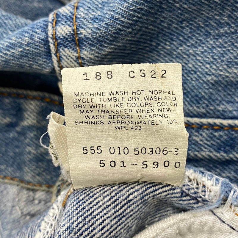 【中古品】【メンズ】 LEVI'S リーバイス 501-5900 刻印555 90年製 USA製 90’S 501XX DENIM PANTS デニム パンツ ボトムス ズボン 157-260714-cs-09-izu サイズ：W30 L36 カラー：ライトブルー 万代Net店