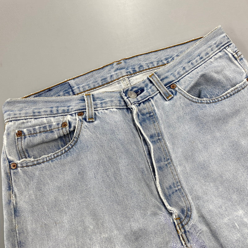【現状渡し品】【メンズ】 LEVI'S リーバイス 501-0000 ボタン裏刻印241 95年製 USA製 90’S 501 DENIM PANTS デニム パンツ ボトムス ズボン 157-260714-cs-11-izu サイズ：W35 L36 カラー：ライトブルー 万代Net店