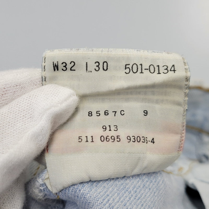 【現状渡し品】【メンズ】 Levi's リーバイス 501 DENIM PANTS 501-0134 デニムパンツ USA製 ジーンズ 157-260718-as-32-izu サイズ：32×30 カラー：ライトインディゴ 万代Net店