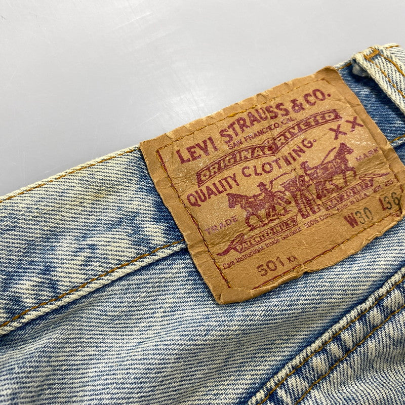【現状渡し品】【メンズ】 LEVI'S リーバイス 501-5900 刻印555 90年製 USA製 90’S 501XX DENIM PANTS デニム パンツ ボトムス ズボン 157-260714-cs-12-izu サイズ：W30 L36 カラー：ライトブルー 万代Net店