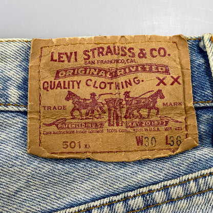 【現状渡し品】【メンズ】 LEVI'S リーバイス 501-5900 刻印555 90年製 USA製 90’S 501XX DENIM PANTS デニム パンツ ボトムス ズボン 157-260714-cs-12-izu サイズ：W30 L36 カラー：ライトブルー 万代Net店