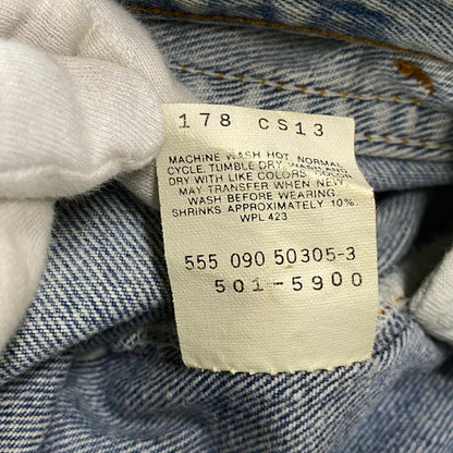 【現状渡し品】【メンズ】 LEVI'S リーバイス 501-5900 刻印555 90年製 USA製 90’S 501XX DENIM PANTS デニム パンツ ボトムス ズボン 157-260714-cs-12-izu サイズ：W30 L36 カラー：ライトブルー 万代Net店