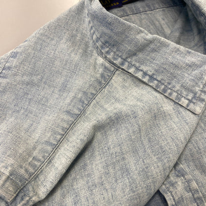 【中古品】【メンズ】 POLO RALPH LAUREN ポロ・ラルフローレン DENIM CHAMBRAY LS SHIRT デニム シャンブレー ロングスリーブ シャツ トップス 長袖 147-260717-cs-24-izu サイズ：L カラー：ライトインディゴ 万代Net店