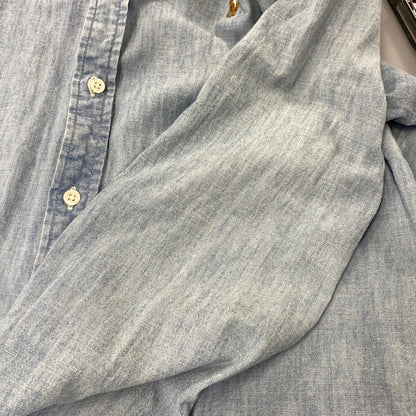 【中古品】【メンズ】 POLO RALPH LAUREN ポロ・ラルフローレン DENIM CHAMBRAY LS SHIRT デニム シャンブレー ロングスリーブ シャツ トップス 長袖 147-260717-cs-24-izu サイズ：L カラー：ライトインディゴ 万代Net店
