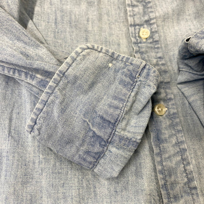 【中古品】【メンズ】 POLO RALPH LAUREN ポロ・ラルフローレン DENIM CHAMBRAY LS SHIRT デニム シャンブレー ロングスリーブ シャツ トップス 長袖 147-260717-cs-24-izu サイズ：L カラー：ライトインディゴ 万代Net店