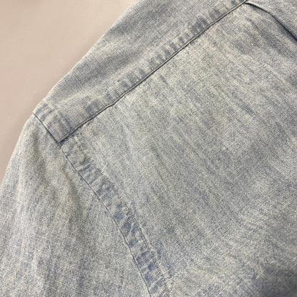 【中古品】【メンズ】 POLO RALPH LAUREN ポロ・ラルフローレン DENIM CHAMBRAY LS SHIRT デニム シャンブレー ロングスリーブ シャツ トップス 長袖 147-260717-cs-24-izu サイズ：L カラー：ライトインディゴ 万代Net店