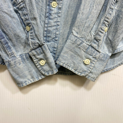 【中古品】【メンズ】 POLO RALPH LAUREN ポロ・ラルフローレン DENIM CHAMBRAY LS SHIRT デニム シャンブレー ロングスリーブ シャツ トップス 長袖 147-260717-cs-24-izu サイズ：L カラー：ライトインディゴ 万代Net店