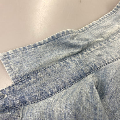 【中古品】【メンズ】 POLO RALPH LAUREN ポロ・ラルフローレン DENIM CHAMBRAY LS SHIRT デニム シャンブレー ロングスリーブ シャツ トップス 長袖 147-260717-cs-24-izu サイズ：L カラー：ライトインディゴ 万代Net店