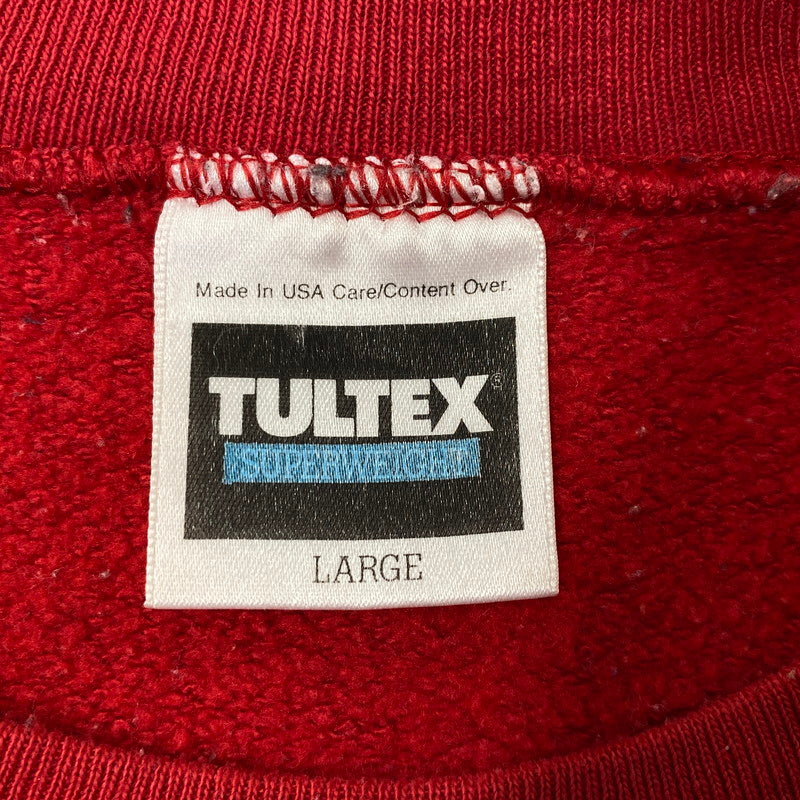 【中古品】【メンズ】 TULTEX タルテックス 90S USA製 PORTLAND NBA PRINT SWEAT エヌビーエー プリント スウェット トップス 長袖 146-260717-cs-20-izu サイズ：L カラー：レッド 万代Net店