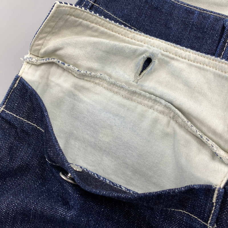 【中古品】【メンズ】 KOJIMA GENES コジマ ジーンズ 切替 BIG POCKET HICKORY STRIPE DOUBLEKNEE DENIM PANTS ビッグ ポケット ヒッコリー ストライプ ダブルニー デニム パンツ ボトムス ズボン 156-260714-cs-07-izu サイズ：32 カラー：インディゴ 万代Net店