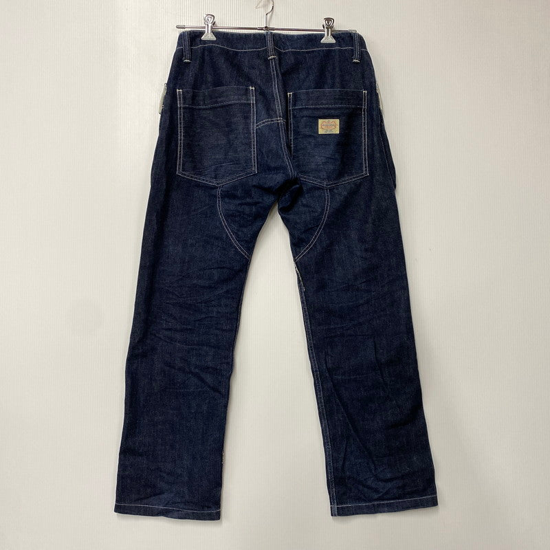 【中古品】【メンズ】 KOJIMA GENES コジマ ジーンズ 切替 BIG POCKET HICKORY STRIPE DOUBLEKNEE DENIM PANTS ビッグ ポケット ヒッコリー ストライプ ダブルニー デニム パンツ ボトムス ズボン 156-260714-cs-07-izu サイズ：32 カラー：インディゴ 万代Net店