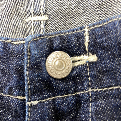 【中古品】【メンズ】 KOJIMA GENES コジマ ジーンズ 切替 BIG POCKET HICKORY STRIPE DOUBLEKNEE DENIM PANTS ビッグ ポケット ヒッコリー ストライプ ダブルニー デニム パンツ ボトムス ズボン 156-260714-cs-07-izu サイズ：32 カラー：インディゴ 万代Net店