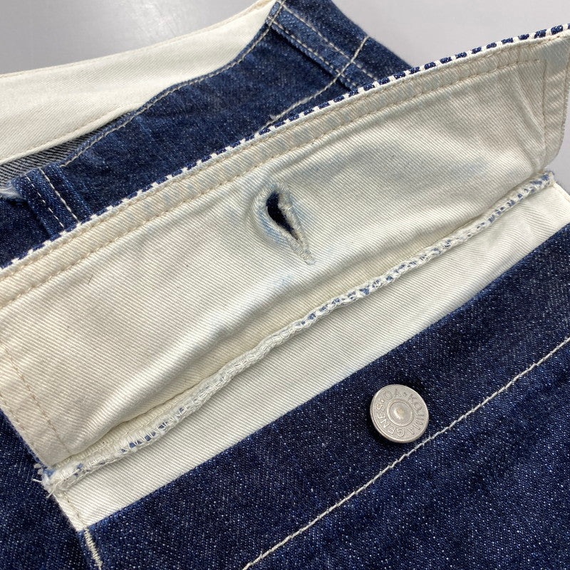 【中古品】【メンズ】 KOJIMA GENES コジマ ジーンズ 切替 BIG POCKET HICKORY STRIPE DOUBLEKNEE DENIM PANTS ビッグ ポケット ヒッコリー ストライプ ダブルニー デニム パンツ ボトムス ズボン 156-260714-cs-07-izu サイズ：32 カラー：インディゴ 万代Net店