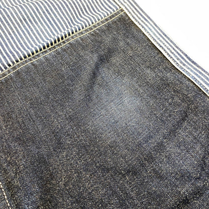 【中古品】【メンズ】 KOJIMA GENES コジマジーンズ 切替 SMALL POCKET HICKORY STRIPE DOUBLE KNEE DENIM PANTS スモール ポケット ヒッコリー ストライプ ダブルニー デニム パンツ ボトムス ズボン 156-260714-cs-08-izu サイズ：34 カラー：インディゴ 万代Net店