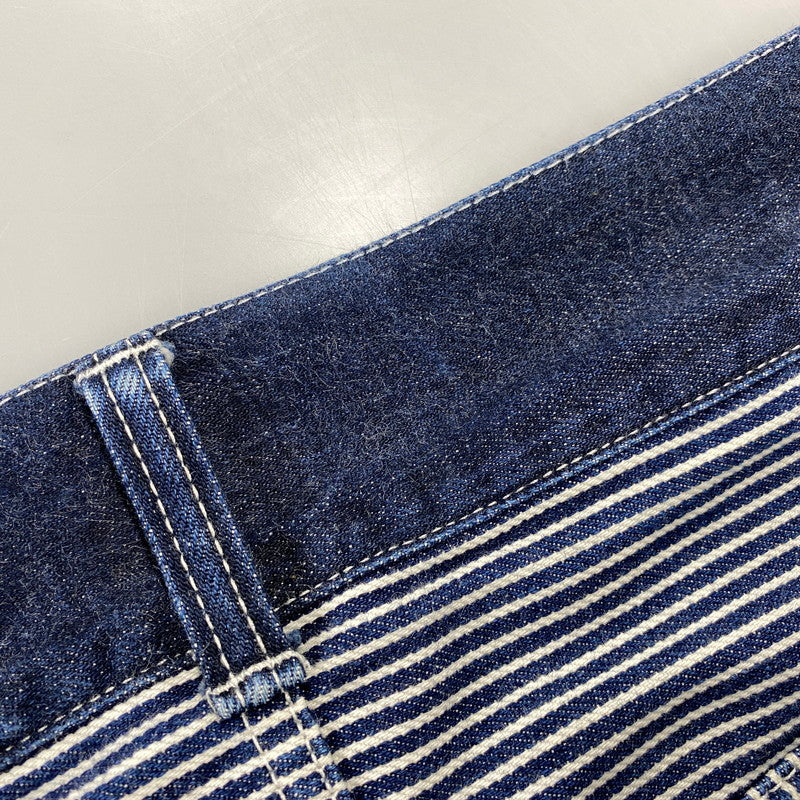 【中古品】【メンズ】 KOJIMA GENES コジマジーンズ 切替 SMALL POCKET HICKORY STRIPE DOUBLE KNEE DENIM PANTS スモール ポケット ヒッコリー ストライプ ダブルニー デニム パンツ ボトムス ズボン 156-260714-cs-08-izu サイズ：34 カラー：インディゴ 万代Net店