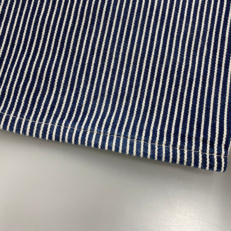 【中古品】【メンズ】 KOJIMA GENES コジマジーンズ 切替 SMALL POCKET HICKORY STRIPE DOUBLE KNEE DENIM PANTS スモール ポケット ヒッコリー ストライプ ダブルニー デニム パンツ ボトムス ズボン 156-260714-cs-08-izu サイズ：34 カラー：インディゴ 万代Net店