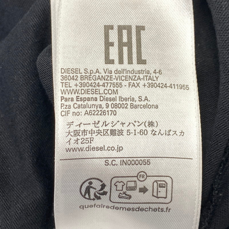 【中古品】【メンズ】 DIESEL ディーゼル ARM PRINT LOGO LS TEE アーム プリント ロゴ ロングスリーブ Tシャツ トップス 長袖 141-260717-cs-18-izu サイズ：S カラー：ブラック 万代Net店