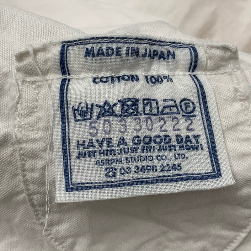 【中古品】【レディース】 45R フォーティファイブ アール ジンバオックスの908オーシャンシャツ トップス 長袖 168-260714-ya-08-izu サイズ：3 カラー：ホワイト 万代Net店