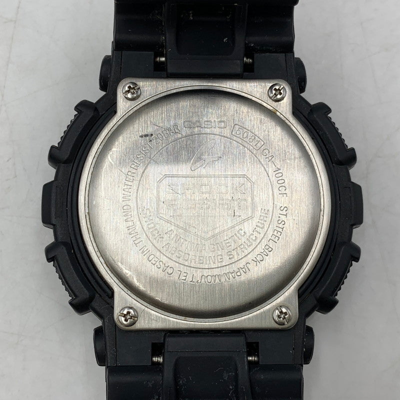 【中古品】【メンズ/レディース】 G-SHOCK ジーショック GA-100CF-1A9JF GA-100 SERIES ANALOG-DIGITAL WATCH アナログ-デジタル ウォッチ 腕時計 196-260718-yn-05-izu カラー：ブラック 万代Net店