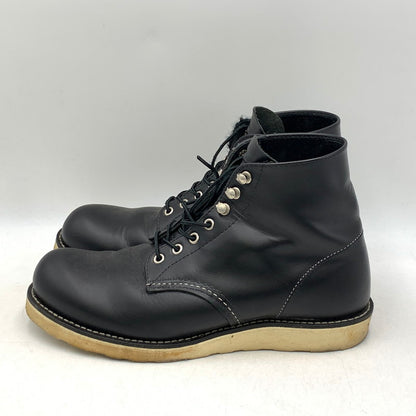 【中古品】【メンズ】 RED WING レッドウィング 8165 USA製 25年製 6-INCH CLASSIC ROUND クラシック ラウンド ブーツ シューズ 靴 164-260714-ya-06-izu サイズ：26..5cm カラー：ブラック 万代Net店