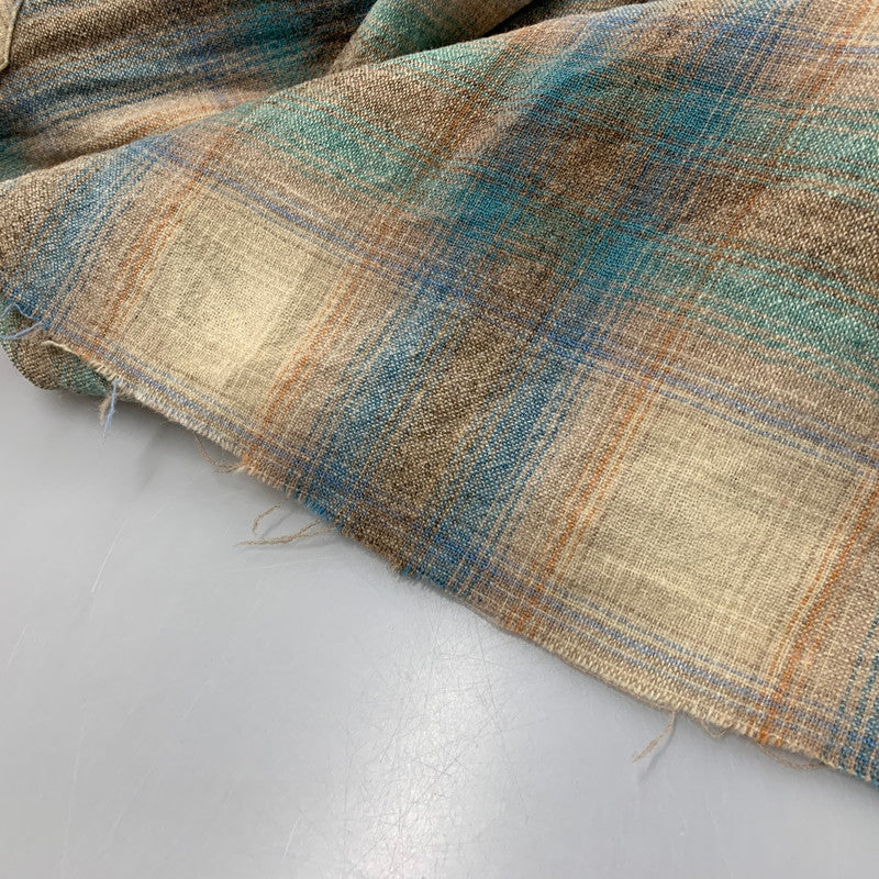 【中古品】【メンズ】 PENDLETON ペンドルトン 70S USA製 OMBRE CHECK WESTERN オンブレチェックウエスタン L S SHIRT ロングスリーブ シャツ トップス 長袖 146-260714-ya-10-izu サイズ：M カラー：ベージュ系 万代Net店