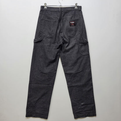 【中古品】【メンズ】 FUBU フブ BAGGY PAINTER BLACK DENIM PANTS FAM-22500 バギー ペインター ブラックデニムパンツ 153-260718-as-30-izu サイズ：34 カラー：ブラック 万代Net店