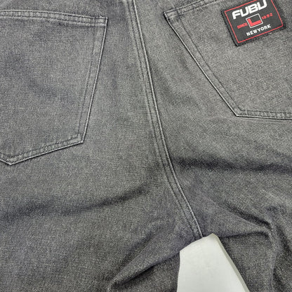 【中古品】【メンズ】 FUBU フブ BAGGY PAINTER BLACK DENIM PANTS FAM-22500 バギー ペインター ブラックデニムパンツ 153-260718-as-30-izu サイズ：34 カラー：ブラック 万代Net店