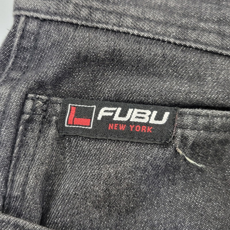【中古品】【メンズ】 FUBU フブ BAGGY PAINTER BLACK DENIM PANTS FAM-22500 バギー ペインター ブラックデニムパンツ 153-260718-as-30-izu サイズ：34 カラー：ブラック 万代Net店