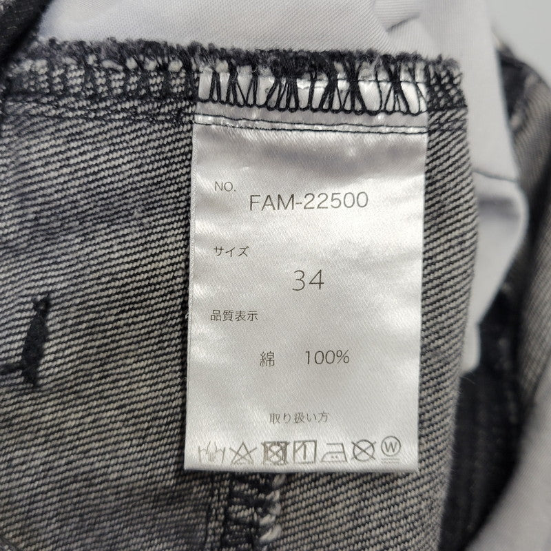 【中古品】【メンズ】 FUBU フブ BAGGY PAINTER BLACK DENIM PANTS FAM-22500 バギー ペインター ブラックデニムパンツ 153-260718-as-30-izu サイズ：34 カラー：ブラック 万代Net店