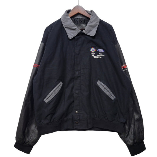 【中古品】【メンズ】 CUSTOM PROMOTIONS カスタムプロモーションズ STADIUM JACKET スタジアムジャケット スタジャン USA製 146-260718-as-28-izu サイズ：XL カラー：ブラック 万代Net店
