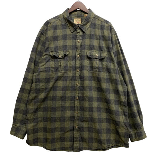 【中古品】【メンズ】 RED HEAD BRAND CO. レッドヘッド ブランドカンパニー BLOCK CHECK LS SHIRT ブロック チェック ロングスリーブ シャツ トップス 長袖 146-260717-cs-21-izu サイズ：2XL カラー：グリーン系 万代Net店