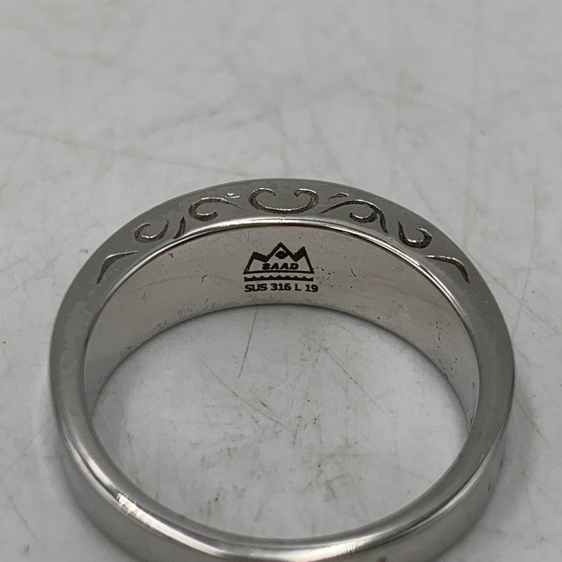 【中古品】【メンズ/レディース】 SAAD サード SUS 316 L SUNSYMBOL ARABESQUE RING サンシンボル アラベスク リング 指輪 アクセサリー 191-260721-cs-18-izu サイズ：19号 カラー：シルバー 万代Net店