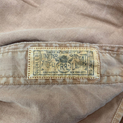 【中古品】【メンズ】 RRL ダブルアールエル MILITARY SS SHIRT ミリタリー ショートスリーブ シャツ トップス 半袖 145-260715-ya-01-izu サイズ：M カラー：キャメル 万代Net店