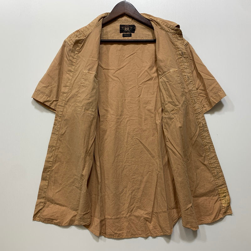 【中古品】【メンズ】 RRL ダブルアールエル MILITARY SS SHIRT ミリタリー ショートスリーブ シャツ トップス 半袖 145-260715-ya-01-izu サイズ：M カラー：キャメル 万代Net店