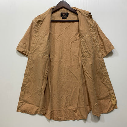 【中古品】【メンズ】 RRL ダブルアールエル MILITARY SS SHIRT ミリタリー ショートスリーブ シャツ トップス 半袖 145-260715-ya-01-izu サイズ：M カラー：キャメル 万代Net店