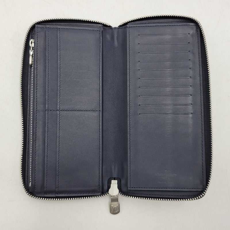 【中古品】【メンズ/レディース】 LOUIS VUITTON ルイ・ヴィトン N63549 CA0230 ダミエアンフィニ ヴェルティカル 長財布 179-260716-kh-18-izu カラー：ネイビー系 万代Net店