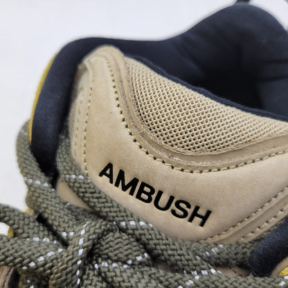 【中古品】【メンズ】 NIKE ナイキ × AMBUSH アンブッシュ FB1299-200 AIR MORE UPTEMPO LOW エア モア アップテンポ ロー スニーカー 靴 160-260716-kh-22-izu サイズ：29 カラー：LIMESTONE/VIVID SULFUR-BLACK 万代Net店