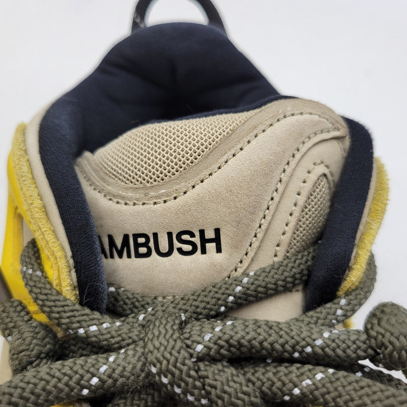【中古品】【メンズ】 NIKE ナイキ × AMBUSH アンブッシュ FB1299-200 AIR MORE UPTEMPO LOW エア モア アップテンポ ロー スニーカー 靴 160-260716-kh-22-izu サイズ：29 カラー：LIMESTONE/VIVID SULFUR-BLACK 万代Net店